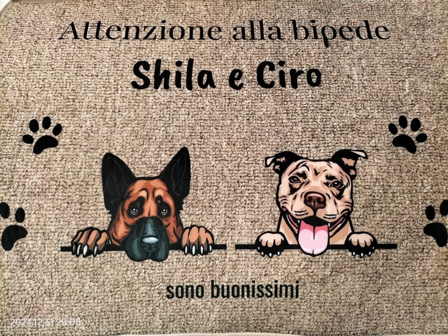ZERBINO BENVENUTI A CASA FOTO STILIZZATA