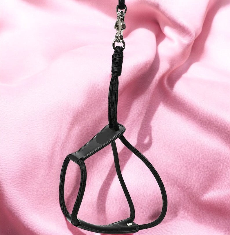 PETTORINA IN PARACORD E CUOIO