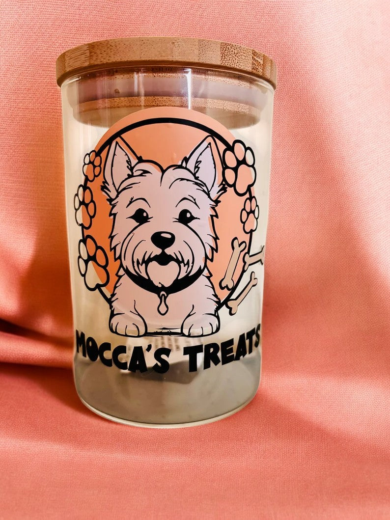 PORTA SNACK VETRO CON TAPPO IN LEGNO