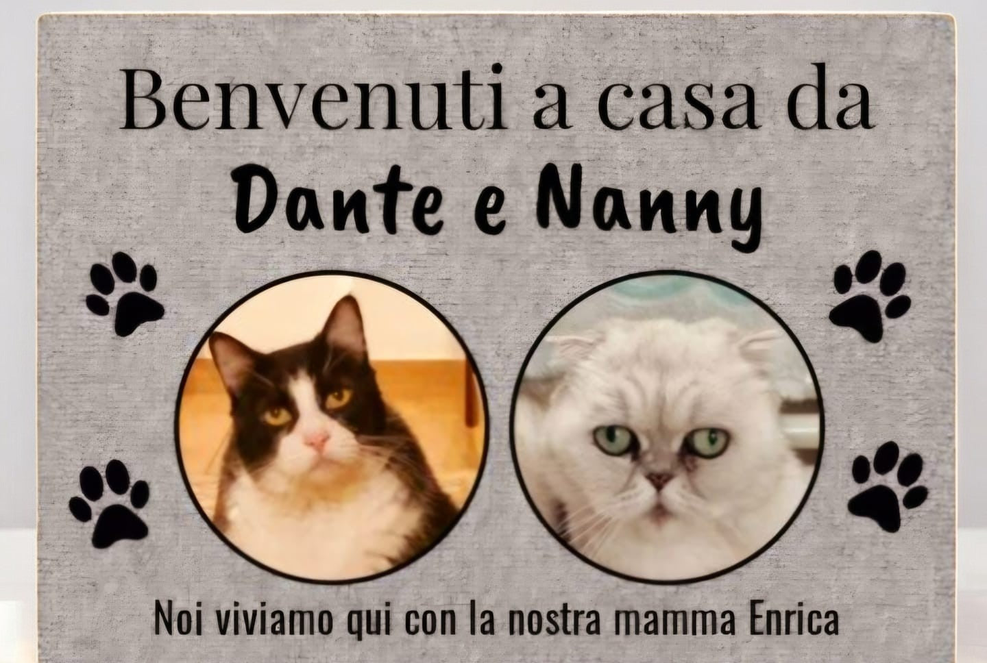 ZERBINO BENVENUTI A CASA CON FOTO