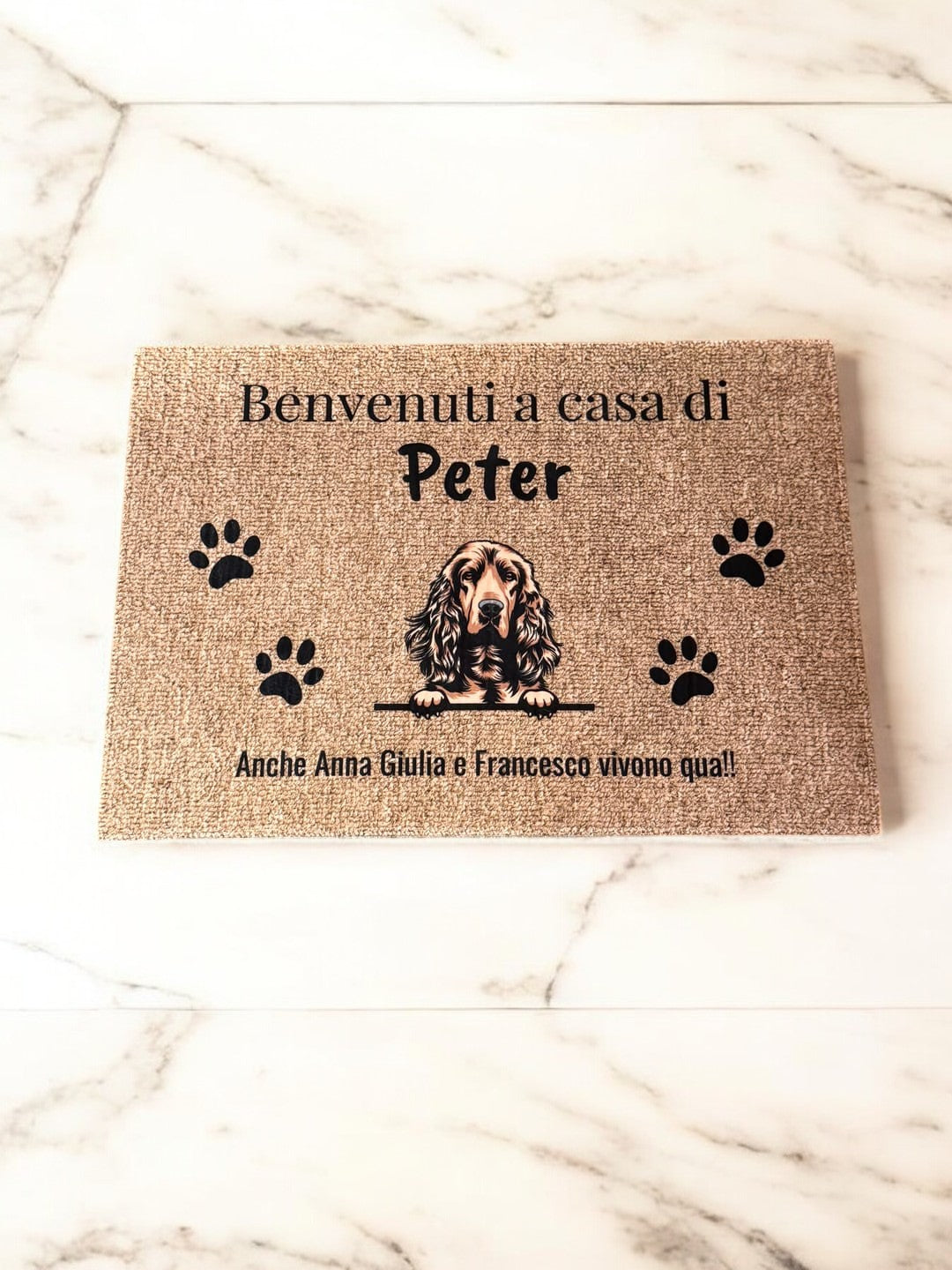 ZERBINO BENVENUTI A CASA FOTO STILIZZATA