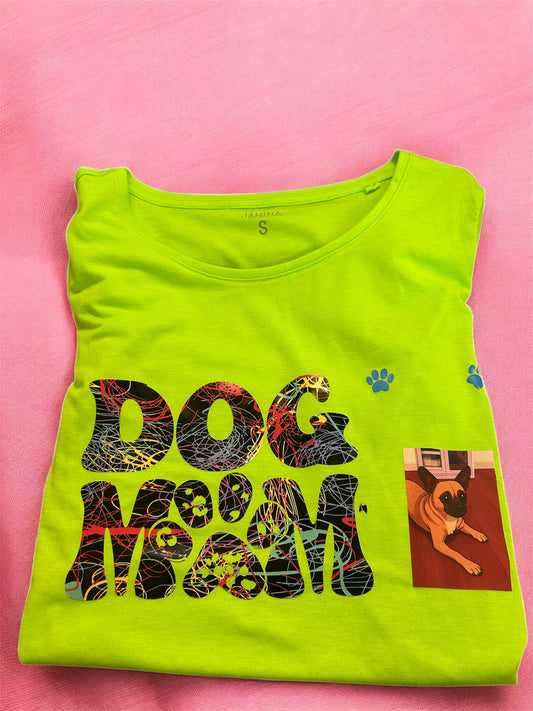 MAGLIA DOG MUM CON IMMAGINE CARTONE