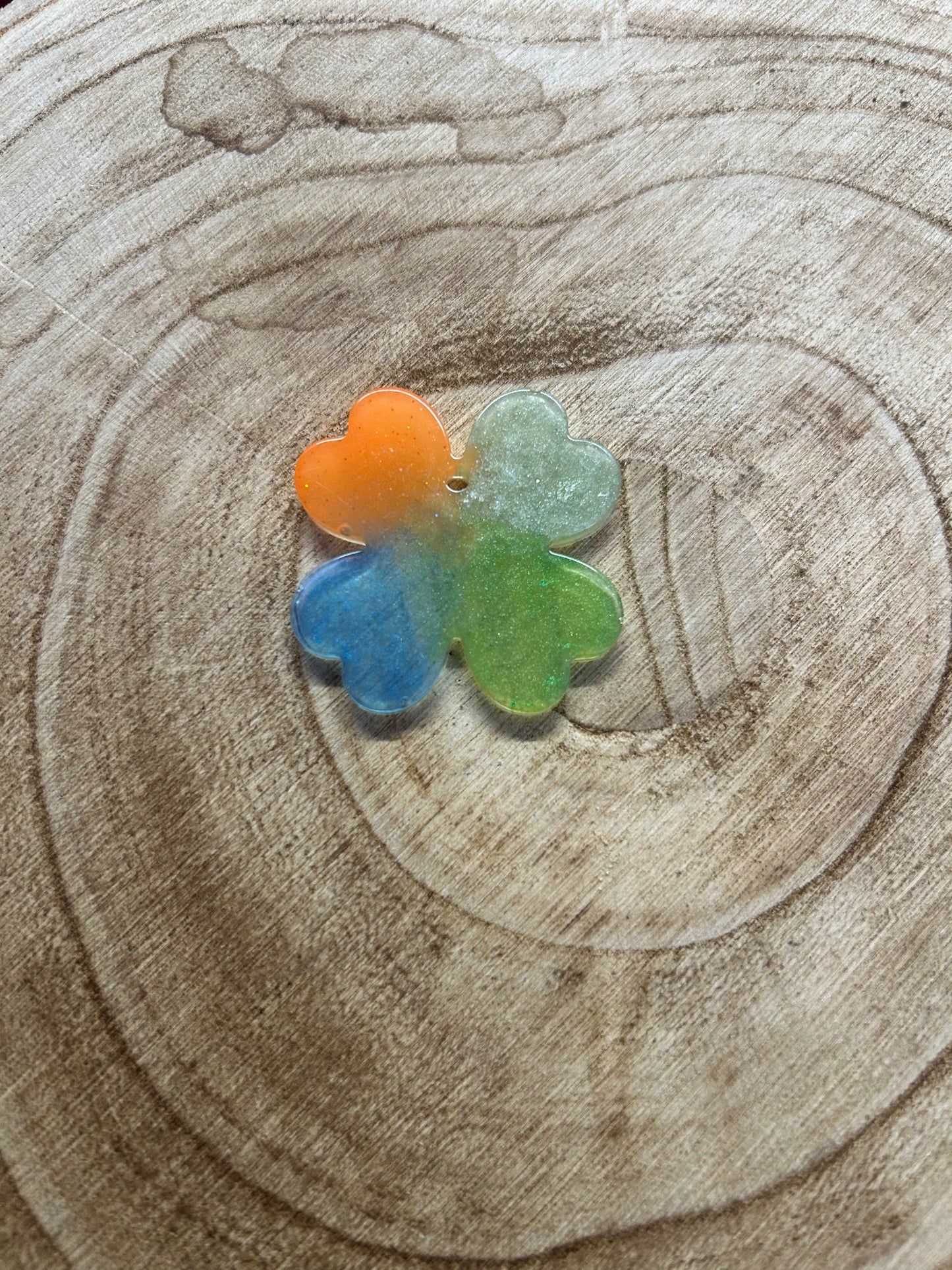 MEDAGLIETTA RESINA QUADRIFOGLIO