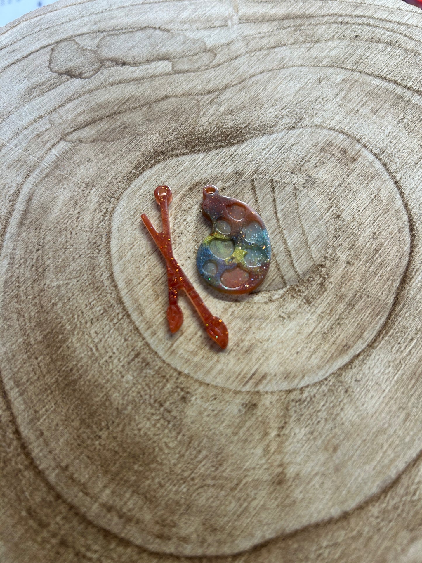 MEDAGLIETTA RESINA ART TAVOLOZZA