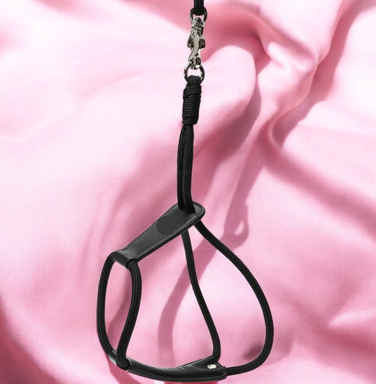 PETTORINA IN PARACORD E CUOIO